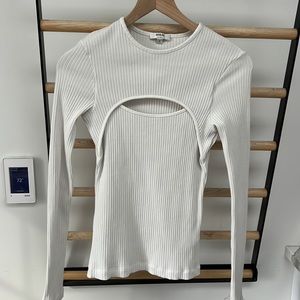 Agolde ribbed cut out top size small